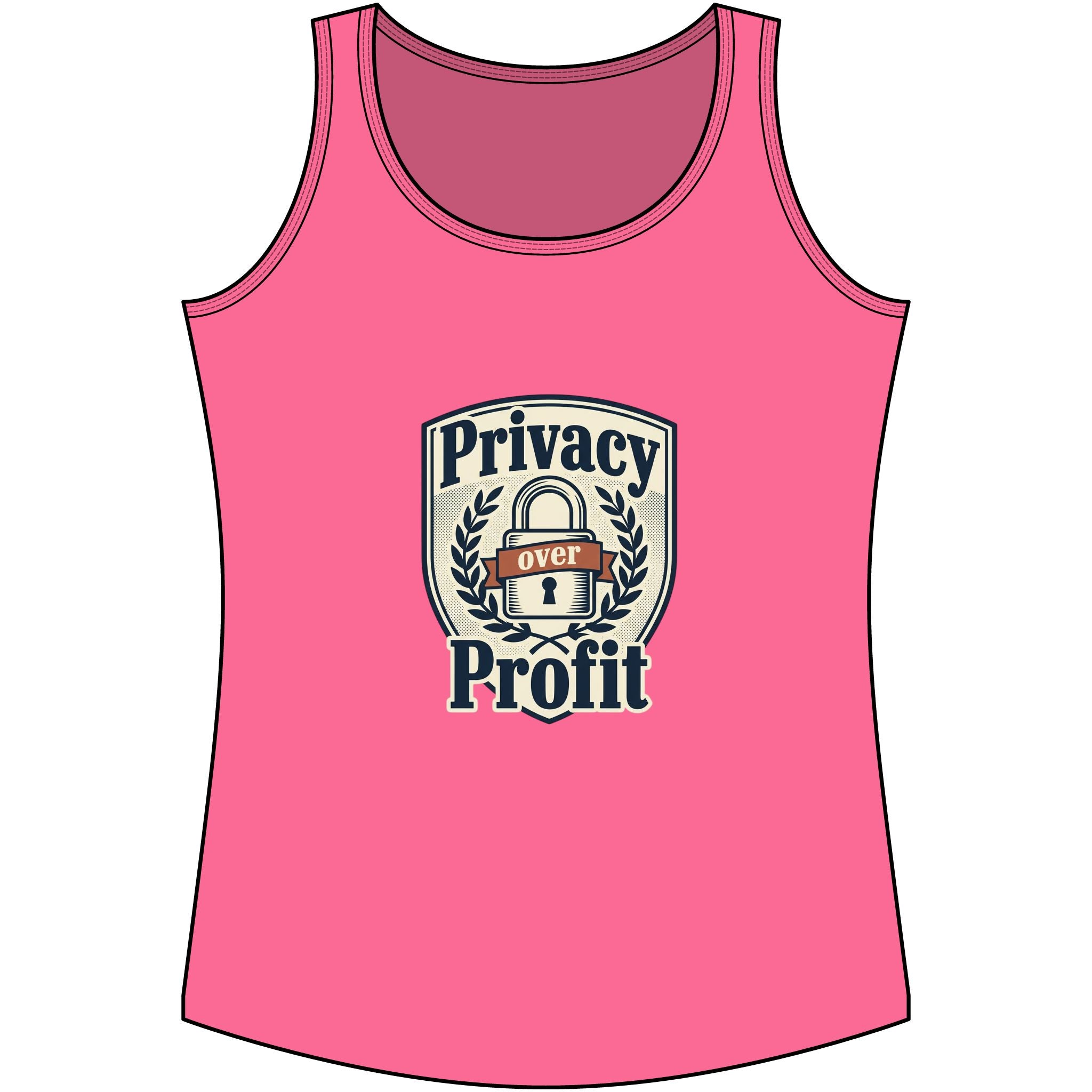 Privacy Over Profit Tank Top — Cotton Privacy Rights Graphic Tank