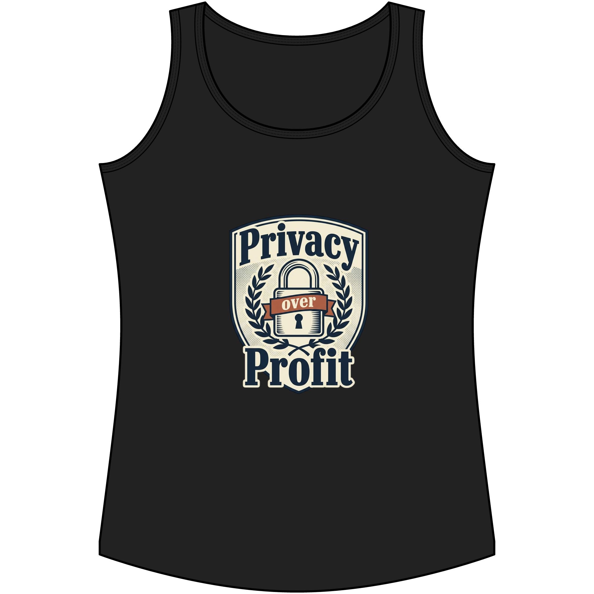 Privacy Over Profit Tank Top — Cotton Privacy Rights Graphic Tank